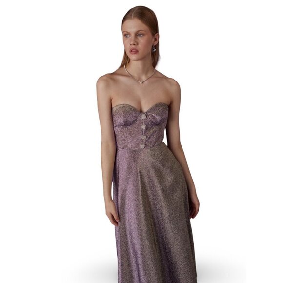 NWT Nocturne Strapless Dress Sweetheart‎ Neckline Heart-Shaped Button, Prom - Picture 1 of 16